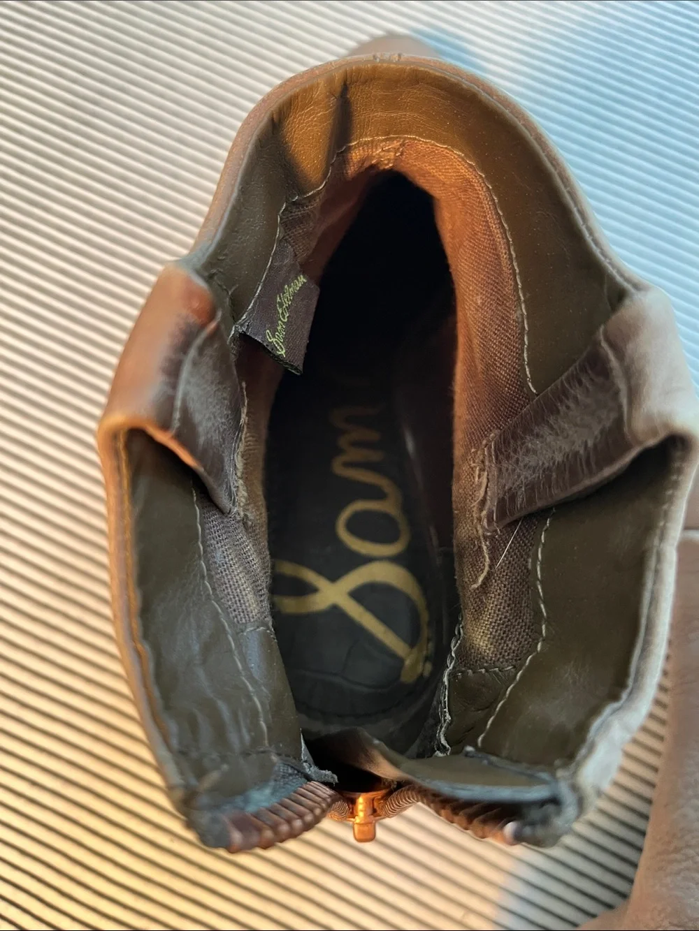 Sam Edelman shirt boots 6.5 Back zipper